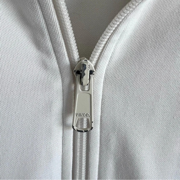 Vince Men's Leche Off White/Sail White Colorblock Full Zip Track Jacket - Picture 5 of 14